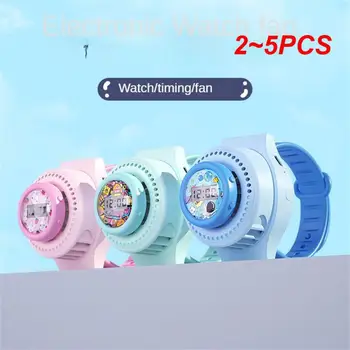 2~5PCS Вентилатор за въздушно охлаждане Преносими анимационни вентилатори Вентилатори за детски часовници Ръчни вентилатори USB зареждане Мини домашен уред Настолен вентилатор