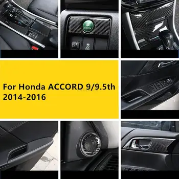 За Honda ACCORD 9/9.5th 2014-2016 меки въглеродни влакна кръпка централен контролен панел волан декорация модификация