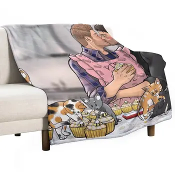 Тарталети и котенца хвърлят одеяло диван одеяло пълнени одеяла гигантски диван одеяло многофункционален