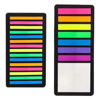 2 парчета Цветни цветни лепкави раздели Индексни раздели Ленти за маркери Маркиране с флаг Маркери за дълги страници за дневници Архиви Файлове на списания