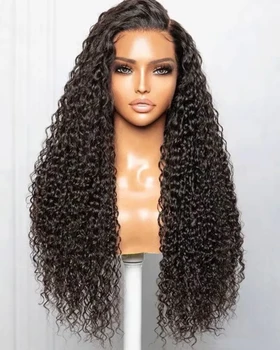 Forfeels 250% 13×6 дантела предна перука човешка коса природа цвят дълбоко къдрава перуки предварително оскубани за жени