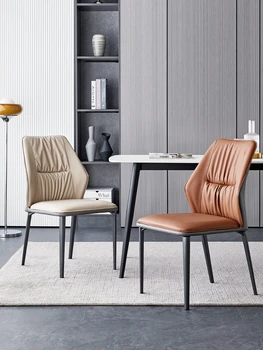 PU Кожени столове за хранене Модерни столове за свободното време Хотел Мода Nordic Луксозни столове за хранене Кухненски сили Мебели за трапезария