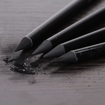 3/6Pcs бездървесен въглен молив комплект чист въглерод скица писалки професионални твърди/средни/меки рисуване инструмент изкуство живопис доставки