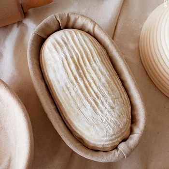 Овални кошници за ферментация на хляб Преносим ратан квас Banneton кошница за хляб Тъкано тесто Кошници за проверка на хляб Кухненски инструменти