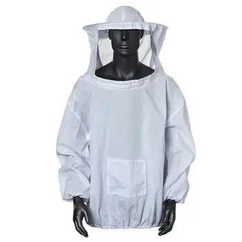1 бр. Пчеларство защитно яке Smock костюм пчеларство ръкав пчелар дишаща дрехи облекло воал рокля с шапка оборудва