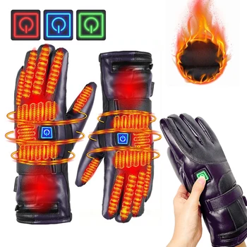 Отопляеми ръкавици Зимни термични литиеви батерии Ръкавици за отопление на мотоциклети Водоустойчив сензорен екран Моторни шейни Ски ръкавици