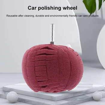 Car полиране подложка бормашина топка кола гъба полиране подложка подробни надраскване полиране опашка диаметър 6 мм за автомобилни гуми Hub