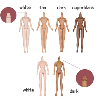 DBS ледена кукла Blyth съвместно тяло licca тяло бяла кожа, тъмна кожа, тен кожа, естествен подарък кожа за момиче