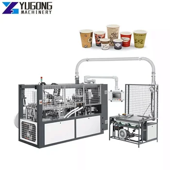 YG Автоматична чаша за кафе чай / хартиена чаша, която се формира машина, която прави производствена линия за еднократна чаша за кафе за топла студена напитка