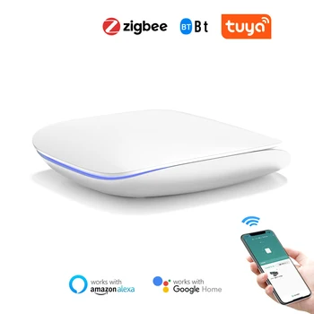 Tuya Zigbee Gateway Hub Интелигентен Bluetooth мрежест хъб за интелигентна домашна автоматизация APP Шлюз за дистанционно управление на Alexa Google Home
