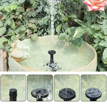 Слънчев панел захранван воден фонтан басейн езерце фонтан водна помпа с 9/6 дюзи за външна градина птица баня декоративни P Z1P1