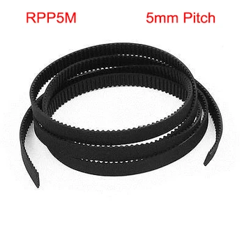 RPP5M 10mm 12mm 15mm ширина 5mm стъпка отворен контур край черен гумен принтер Cogged Groove линейно движение нарязани синхронен ангренажен ремък