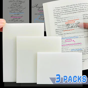 Стикери за канцеларски материали за бележници Прочетете прозрачни 3packs150sheets Book Sticky Bookmark Supplie It Pads Posted School Clear