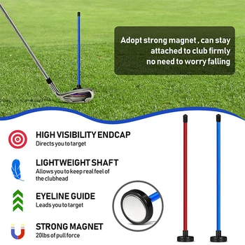 Магнитен стик за подравняване на голф клуб Помогнете да визуализирате и подравните вашия голф изстрел голф индикатор за посока подарък за възрастни деца