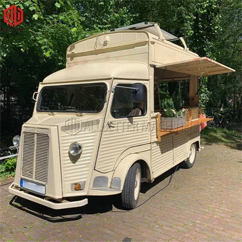 Ретро храна камион сладолед сок Вендинг ван мобилен ресторант пицария кафе павилион потребителски размер хотдог храна количка за продажба