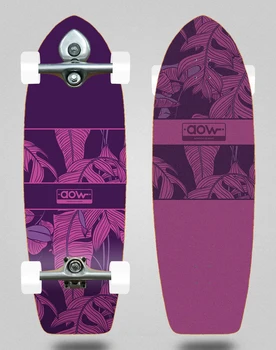 Surfskate в комплект с BURI Surf Skate Trucks - Aow Blue tropic pink 30 дебела опашка