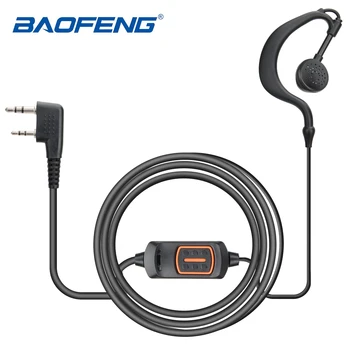 Baofeng 2 пинов G-образна слушалка за слушалки за слушалки Baofeng UV-5R UV-S9 UV-13 UV-17 UV-21 PRO PLUS преносим уоки токи