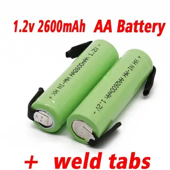 Безплатна доставкаAA 1.2V 2600mAh акумулаторна батерия Ni MH батерия зелена черупка Philips електрическа самобръсначка четка за зъби със заваръчна обувка