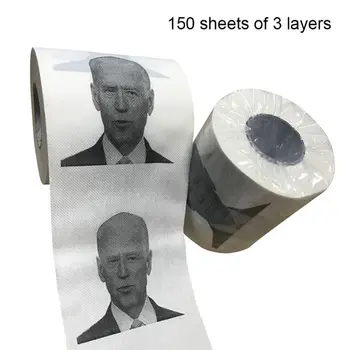 Pattern Novelty 150 листа баня Джо Байдън тоалетна хартия кърпа