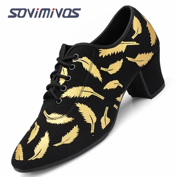 Нови обувки за латино танциTango Salsa Girls Жена Възрастни Модерни бални танцови обувки Обувки за учители 5см Дамски маратонки