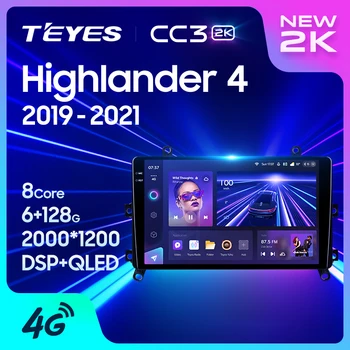 TEYES CC3L CC3 2K За Toyota Highlander 4 XU70 2019 - 2021 Автомобилно радио Мултимедиен видео плейър Навигация стерео GPS Android 10 No 2din 2 din dvd