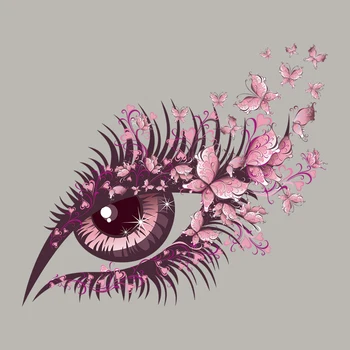 Облекло Значки Лепенки Направи си сам тениска Качулки Изкуства Занаяти Гладене Лепенки Термотрансферни термични лепенки Облекло Розово око