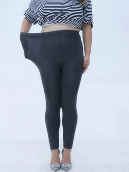 Клинове Жени 3XL Голям клин Голям черен участък кльощава молив панталони женски бонбони цветове модален панталон 2024