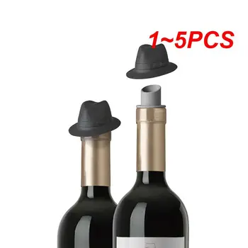  1 ~ 5PCS Силиконово вино за вино шампанско запушалка вакуумно уплътнение вино корк щепсел мечка бутилка запечатан капак домакинство кухня