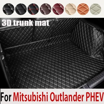 Автомобилни задни стелки за багажник за Mitsubishi Outlander PHEV GN 2022 2023 2024 5-местна кожена подложка за съхранение на багажника на автомобила Интериор за аксесоари за кола