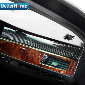 За BMW E60 въглеродни влакна интериор кола табло декорация лента кола стайлинг стикер 2005 2006 2008 2007 2009 2010 Аксесоари