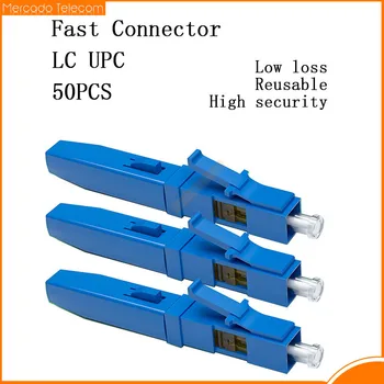 10/50PCS LC UPC LC APC бърз конектор едномодов оптичен бърз конектор LC вграден тип FTTH оптичен бърз конектор