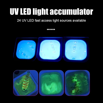  UV нощна светлина запълване светлина 10500mAH пайети стръв запълване светлина дължина на вълната 395-400mm водоустойчив USB зареждане за открит риболов инструмент