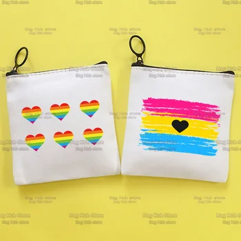 ЛГБТ сладък плат момиче монета чанта ключ чанта малка карта чанта червило козметична чанта мини монета съхранение чанта