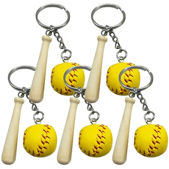 5Pcs бейзболен ключодържател раница чанта висящи висулка декор подарък за любителите на бейзбола
