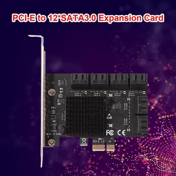 SA3112J PCIE адаптер 12 порт 6Gbps PCI-Express X1 към SATA 3.0 контролер карти щранг разширителна карта контролер