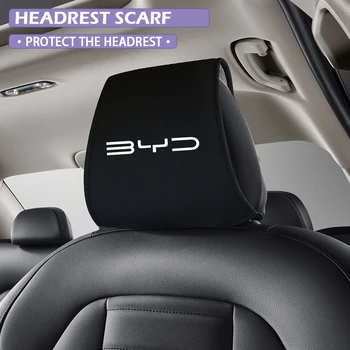 1Pcs Облегалка за глава за кола Cover Seat Head Pillow Neck Headrest Cover Car Stying For BYD Tang F3 E6 Atto Yuan Plus Song Max F0 G3 I3 Ea1